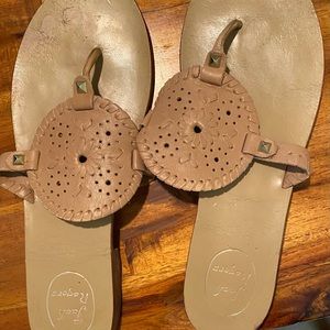 Jack Rogers Georgina leather sandal tan 10